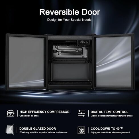 ثلاجة مشروبات أنتاركتيكا ستار 68 علبة، ثلاجة صغيرة مع باب زجاجي لمشروبات البيرة والنبيذ، ثلاجة صغيرة قائمة بذاتها مع التحكم الإلكتروني في درجة الحرارة للمنزل والبار، 1.7 قدم مكعب in Kuwait