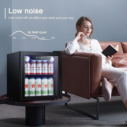 ثلاجة مشروبات أنتاركتيكا ستار 68 علبة، ثلاجة صغيرة مع باب زجاجي لمشروبات البيرة والنبيذ، ثلاجة صغيرة قائمة بذاتها مع التحكم الإلكتروني في درجة الحرارة للمنزل والبار، 1.7 قدم مكعب in Kuwait