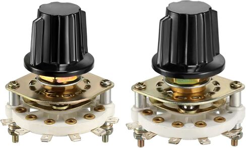 MECCANIXITY 1 Set Band Selector Rotary Switch 1 Deck, 6 Pins 1P5T & 5 Pins 1P4T Band Switch for Radio TV Industrial Machine Electronic Devices in Saudi Arabia
