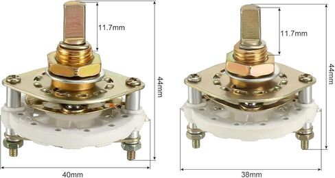 MECCANIXITY 1 Set Band Selector Rotary Switch 1 Deck, 6 Pins 1P5T & 5 Pins 1P4T Band Switch for Radio TV Industrial Machine Electronic Devices in Saudi Arabia