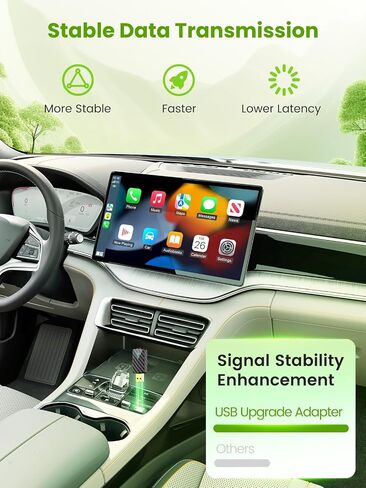 Mini Android Auto & Carplay Wireless Adapter with Fast Stable Connection, Wired to Wireless Android Auto Car Adapter, Compatible with Android 10+ & Cars from 2016 Single in Saudi Arabia