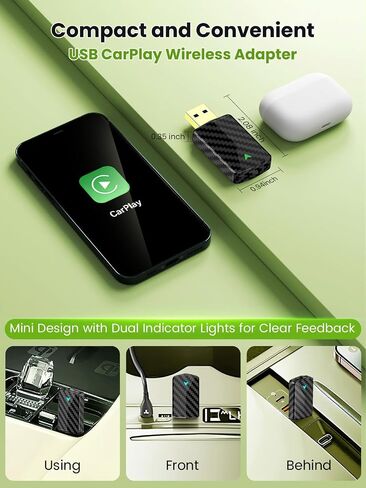 Mini Android Auto & Carplay Wireless Adapter with Fast Stable Connection, Wired to Wireless Android Auto Car Adapter, Compatible with Android 10+ & Cars from 2016 Single in Saudi Arabia