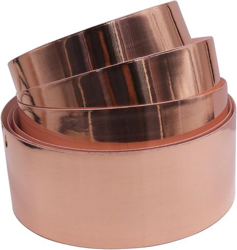 LOVIMAG Copper Foil Tape, Conductive Copper Tape 4 Sizes (0.2/0.24/0.3/0.4Inch) x82.5FT, Copper Tape Conductive Adhesive for Stained Glass Supplies, Guitar and EMI Shielding, Electrical Repairs. in Saudi Arabia