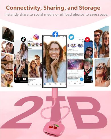 USB C SD Card Reader for iPad, 2-in-1 Memory Card Reader USB C Adapter, Compact Design, Compatible with iPad Pro, MacBook, Samsung Galaxy S20-S24, and Other Type-C Devices (8cm,Pink) in Kuwait