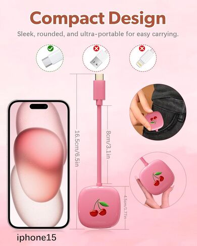 USB C SD Card Reader for iPad, 2-in-1 Memory Card Reader USB C Adapter, Compact Design, Compatible with iPad Pro, MacBook, Samsung Galaxy S20-S24, and Other Type-C Devices (8cm,Pink) in Kuwait