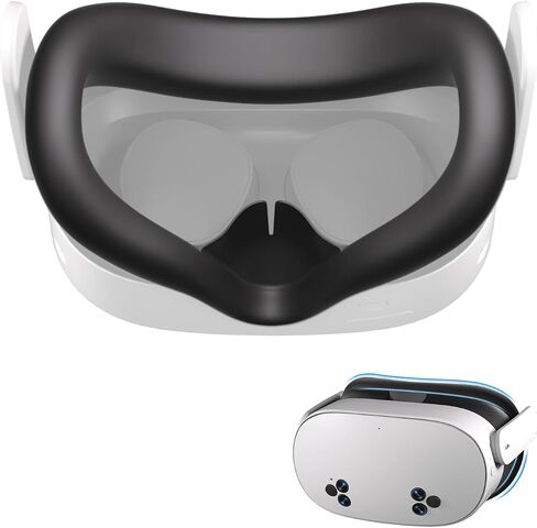 Advanced VR Silicone Face Pad Cover for Meta Quest 3s, Original Headset Accessories VR Face Cushion Pad Mask for Oculus Quest 3 Headset Face Pad (White)- Enhance Comfort and Hygiene in Saudi Arabia