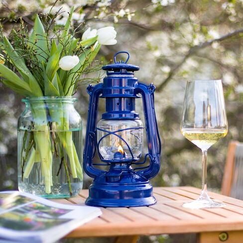 Feuerhand Outdoor Kerosene Fuel Lantern, German Made Weather Resistant Baby Special 276 Galvanized Hurricane Lamp for Camping or Patio, 10 Inches, Unpainted in Saudi Arabia