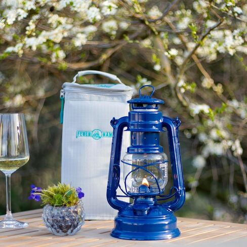 Feuerhand Outdoor Kerosene Fuel Lantern, German Made Weather Resistant Baby Special 276 Galvanized Hurricane Lamp for Camping or Patio, 10 Inches, Unpainted in Saudi Arabia