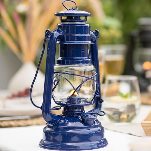 Feuerhand Outdoor Kerosene Fuel Lantern, German Made Weather Resistant Baby Special 276 Galvanized Hurricane Lamp for Camping or Patio, 10 Inches, Unpainted in Saudi Arabia