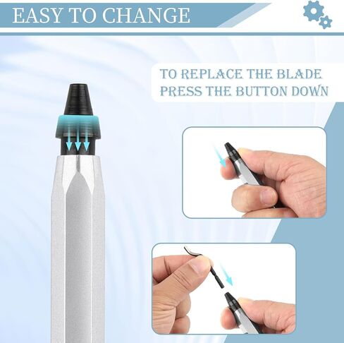 Deburring Tool with 12 High Speed Steel Blades, Deburring Tool 3D Printing, Deburring Tool for Metal, Resin, Copper, Plastic, PVC Pipes, 3D Printed Edges (1 Blue Handle) in Kuwait