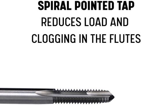 Drill America T/AG8X1.25 HSS Spiral Point Tap, Tap America, M8 x 1.25 in Saudi Arabia