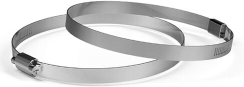 AC Infinity Stainless Steel Duct Clamps, 4-Inch (Pack of 2) for Ducting, Heating, Cooling, Exhaust, Ventilation in Kuwait