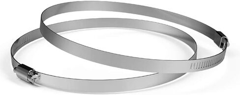 AC Infinity Stainless Steel Duct Clamps, 4-Inch (Pack of 2) for Ducting, Heating, Cooling, Exhaust, Ventilation in Kuwait