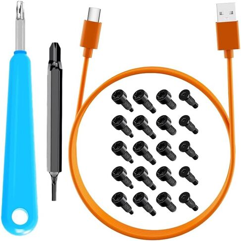 RingDoorbell Screws Replacement, Blue Double-Ended T6 T15 Screwdriver with 20Pcs/5Set Doorbell Security Screws for Camera Video Doorbell Replacement Kits Compatible with All R/ing Doorbells in Saudi Arabia