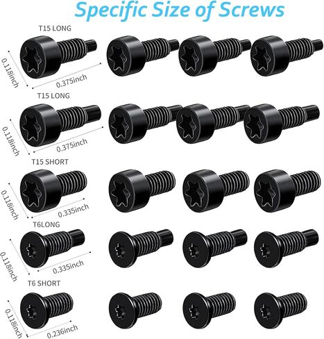 RingDoorbell Screws Replacement, Blue Double-Ended T6 T15 Screwdriver with 20Pcs/5Set Doorbell Security Screws for Camera Video Doorbell Replacement Kits Compatible with All R/ing Doorbells in Saudi Arabia