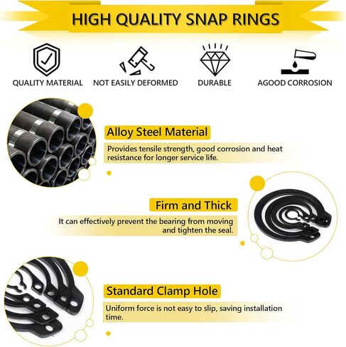 تشكيلة متجر Snap Ring، حلقة الاحتفاظ من سبائك الصلب 325 قطعة 15 مقاسًا على شكل حرف C مجموعة متنوعة من حلقات التثبيت الخارجية، مجموعة حلقات تثبيت دائرية للمحاور والأعمدة والأجزاء المتحركة الأخرى in Saudi Arabia