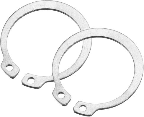 uxcell 10 Pcs External Retaining Rings, 41.5mm 304 Stainless Steel External Circlip Snap Rings Round Wire Snap Rings for Valves Electrical Appliances, Silver in Saudi Arabia