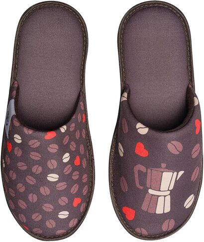Slippers for Women, Men & Kids Memory Foam Funny Designs Unicorn Music Rainbow Comics Games Gift, Color: Chamomile, 6-7 in. in Saudi Arabia