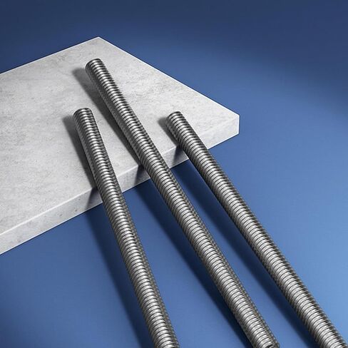 Fully Threaded Rod M3 x 50mm 0.5mm Thread Pitch, 20 Pack 304 Stainless Steel Right Hand Threaded Rods Bar Studs for Furniture Machinery Assembly in Kuwait