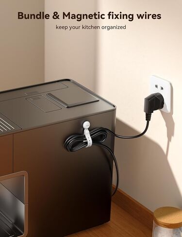 12PCS Silicone Magnetic Cable Ties with Magnet for Bundling & Organizing,JOYROOM Elastic Reusable Cord Ties Adjustable bundled Size with11 Buckle hole,Cable Organizer Management for Home,Office(Black) in Kuwait