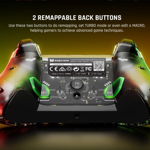 PC Gaming Controller,BIGBIG WON Nintendo Switch pro Controller for tears of the kingdom Game,6-Axis Gyro,one key Wake-up,Turbo,Dual Shock,Custom Buttons,RGB Light for PC Windows10&11/Switch OLED/Lite in Kuwait