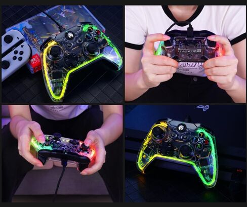 PC Gaming Controller,BIGBIG WON Nintendo Switch pro Controller for tears of the kingdom Game,6-Axis Gyro,one key Wake-up,Turbo,Dual Shock,Custom Buttons,RGB Light for PC Windows10&11/Switch OLED/Lite in Kuwait
