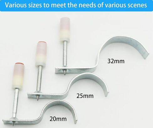 80pcs Tube Clamp Nails for Manual Steel Nail Gun,Fastening Cable ducts ;water pipe;gas pipeline（25mm） in Saudi Arabia