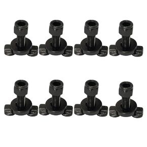 8 Packs L-Track Double Lug Threaded Stud Nut Fitting Heavy-Duty Bolt Down Anchor Points Fit for Truck Bed,Trailer Cargo Control,Pickup,RV,ATV Used with L-Track Rails