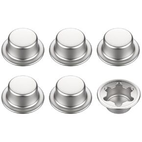 6 Pcs Spring Steel Push on Pushnut Cap, Permanent Washer Caps Fits 1/2" Axles, Axle Cap Nut for Hand Trucks, Rolling Bins, and Lawn Wagons - Perfect Alternative for Cotter Pins