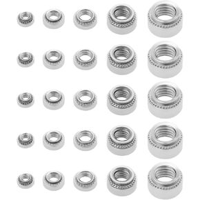 ECSiNG 50pcs Self Clinching Nuts 304 Stainless Steel Rivet Nut Fastener Knurled Self Clinching Nut Fastener for Machinery Electrical Products, M3 M4 M5 M6 M8