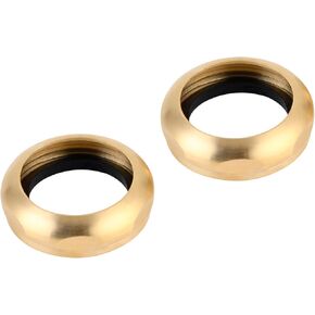 ZM Slip Joint Nut and Washer, Sink Drain Kit, Rough Brass, 1-1/2-Inch, 2 Pack
