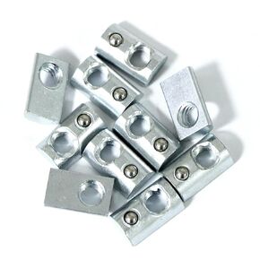 5/16"-18 Threaded Steel Roll in T-Nut with Ball Spring, T-Slot Nuts Accessory Hardware Nuts for 15 or 40 Series Aluminum Extrusion Profiles Rail, 20 Packs