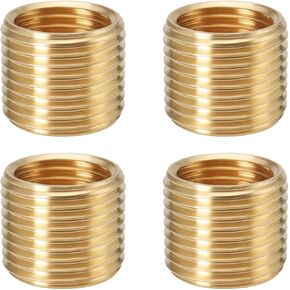 4Pcs Brass Reducing Nut M12x1.0 to M10x1.0 Thread Adapter for Air Conditioning Pipeline Fire Protection Pipeline Gas Pipeline