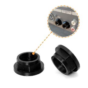 SplashNColor Black Jack Nuts Replacement Compatible with Roland 1/4" Jacks (Part #17041657) – Pre-Threaded M12x1 Non-Standard Threading - Hardware Nuts - Guitar Amp Replacement Parts – (2 Pack)