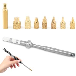Heat Set Insert Tool M2 M2.5 M3 M4 M5 M6 M8 Hot Mel-t Brass Knurled Nut Embedded Insertion Tip Adapter Kit 3D Printed Parts Install for TS100 TS101 Pine64 936 Soldering Iron Heat Set Insert Tool Kit