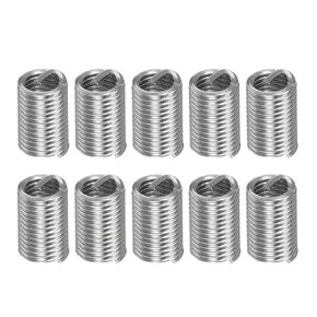 HARFINGTON 10pcs Wire Thread Inserts M12 x 1.75 3D 304 Stainless Steel Helical Coiled Wire Threaded Sleeve