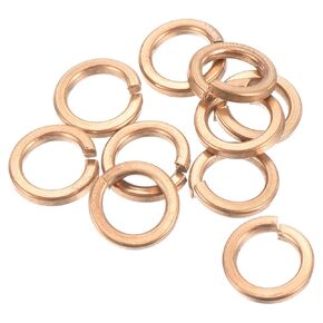 uxcell 30pcs 8mm Inner Dia Brass Split Lock Spring Washer Gasket Gold Tone