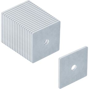 GBGS 20 قطعة 1-5/8 بوصة × 1-5/8 غسالة أطباق مربعة، تقبل مسمار 1/4 بوصة، غسالة مسطحة سميكة 1/8 بوصة in Kuwait