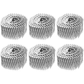 uxcell 1800 Count Siding Nails 2-1/2"x0.09" 15-Degree 304 Stainless Steel Ring Shank Full Round Head Collated Wire Coil for Lath and Sheathing Materials