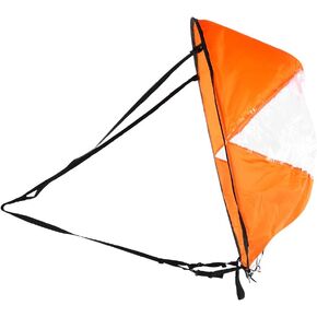 EVTSCAN Kayak Sails, 15 Inch Foldable Downwind Windsurfing Sails Kit Upwind Wind Paddle Sail for Kayak Boat Sailboat Canoe