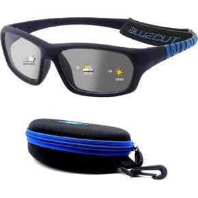 BLUE CUT Sports Protection Goggles, Photochromic Lenses Safety Glasses for Basketball, Pickleball and Outdoor Sports