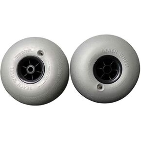 Replacement Beach Balloon Wheels for 26mm axle, Gray, Sand Tires for Kayak Carts, Canoe Trolley