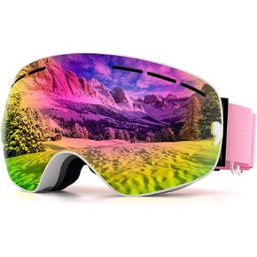 ZMLM Ski Goggles Snowboard Goggles Adult - UV Protection Anti-Fog Snow Goggle Over Glasses Snow Goggles for Men,Women & Youth