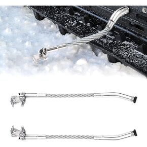 KEMIMOTO Snowmobile Ice Scratcher Kit 2Pcs Compatible with Polaris Arctic Cat Ski-doo Reverse and Non-Reverse Gear Equipped Universal Snowmobiles Scratchers with Claw Replacement Accessories 1 Set