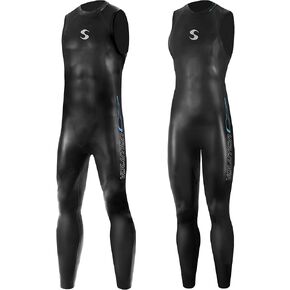 Synergy Triathlon Wetsuit 3/2mm - Volution Sleeveless Long John Smoothskin Neoprene for Open Water Swimming Ironman & USAT Approved