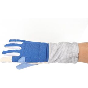 Fencing Glove for Sabre Epee Foil, Anti Skid Fencing Glove Fencing Bout Practice, Right Hand Padded Mittens Professional Equipment for Child and Adult (L)