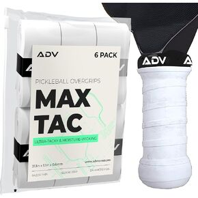 شريط قبضة كرة البيسبول المبتذل من ADV MaxTac - عبوة من 6 و12 قطعة - قبضة كرة بيكل بول لزجة للغاية غير قابلة للانزلاق - شريط قبضة كرة بيكل بول رفيع وسهل الاستخدام