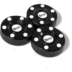 Premier Hockey - 3 Pack Inline Hockey Pucks – Fast Glide with 6 Slider Dots, Crosshatch Design for Realistic Feel – Street, Roller and DEK Hockey