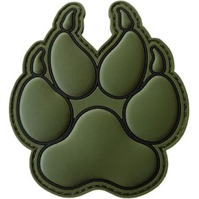 Olive Drab OD K-9 Paw K9 Handler Dogs of War Morale Army Gear PVC Touch Fastener Patch