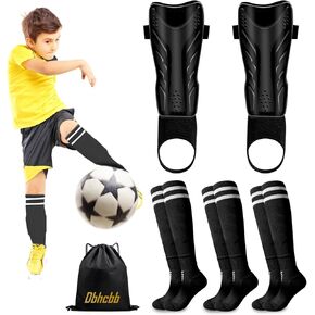 Soccer Shin Guards for Kids Youth - Breathable Tough Protective Gear with Ankle Support for Ski Football Ice Hockey, for 3-5 5-10 10-18 Years Old Children Teens Boys Girls